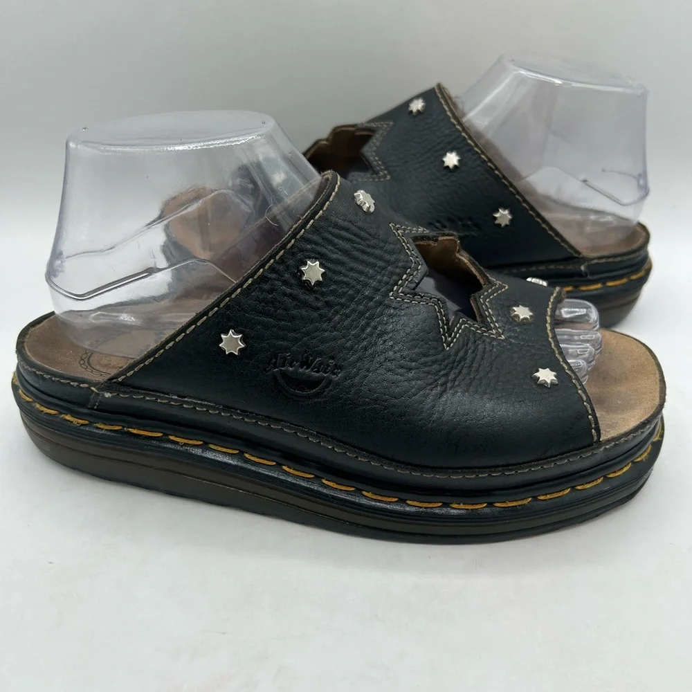 RARE vintage Dr Marten Star Cut Out Studded Slides Made In England Dunnet Sandal - Picture 5 of 17